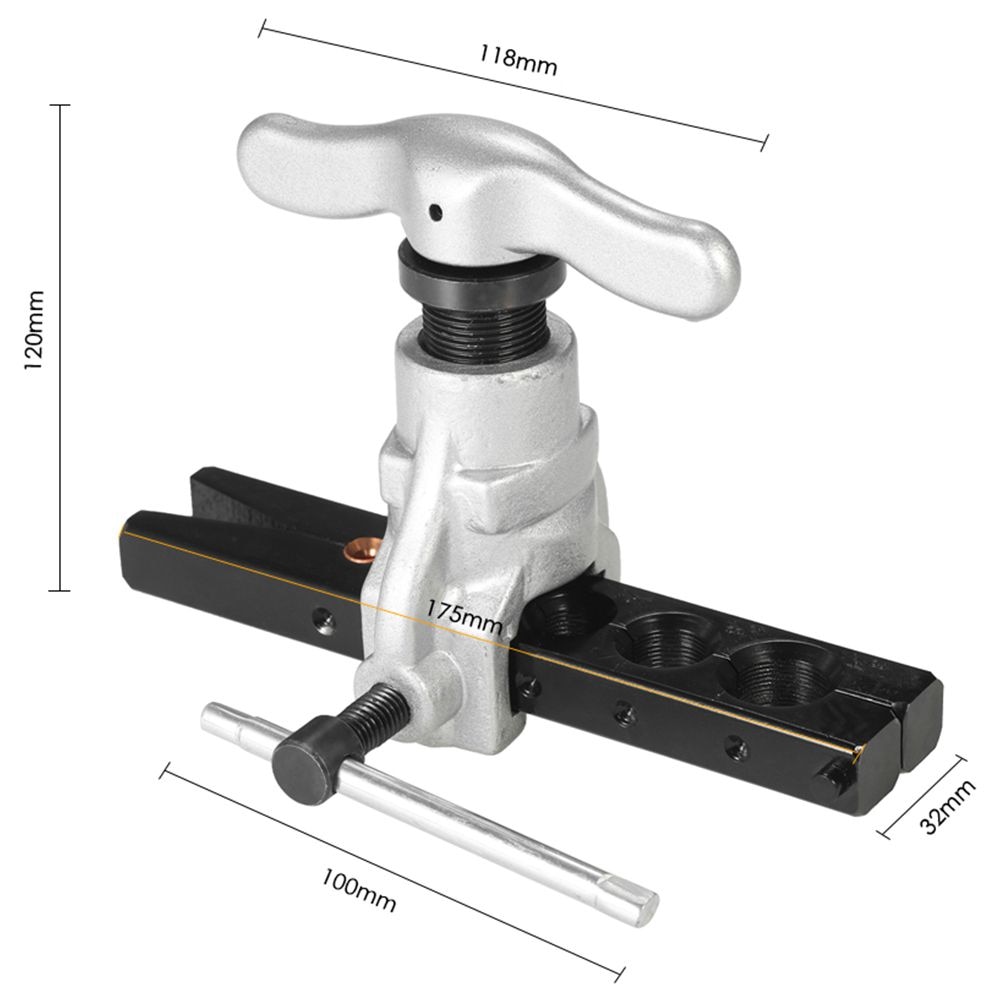 B Eccentric Flaring Tool Set Water Gas Brake Line Application Tubing inch 45 Degree Angle Eccentric Cone Type Flaring Tool Sets