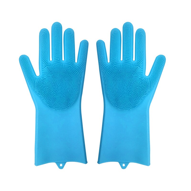 Magisk silikone skålen vaskehandsker miljøvenlig rengøring til universal køkken seng badeværelse hårpleje juledekor: Blå
