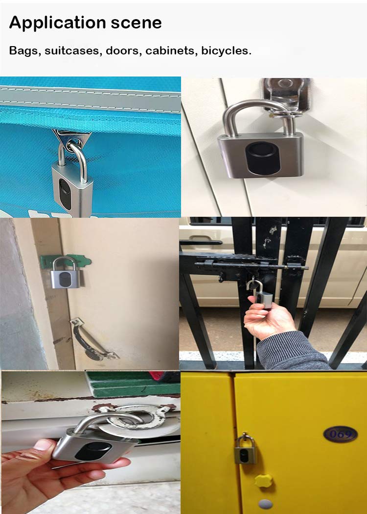 IP65 Smart Digital Bluetooth Fingerprint Pad lock/Smart Biometric Fingerprint Padlock