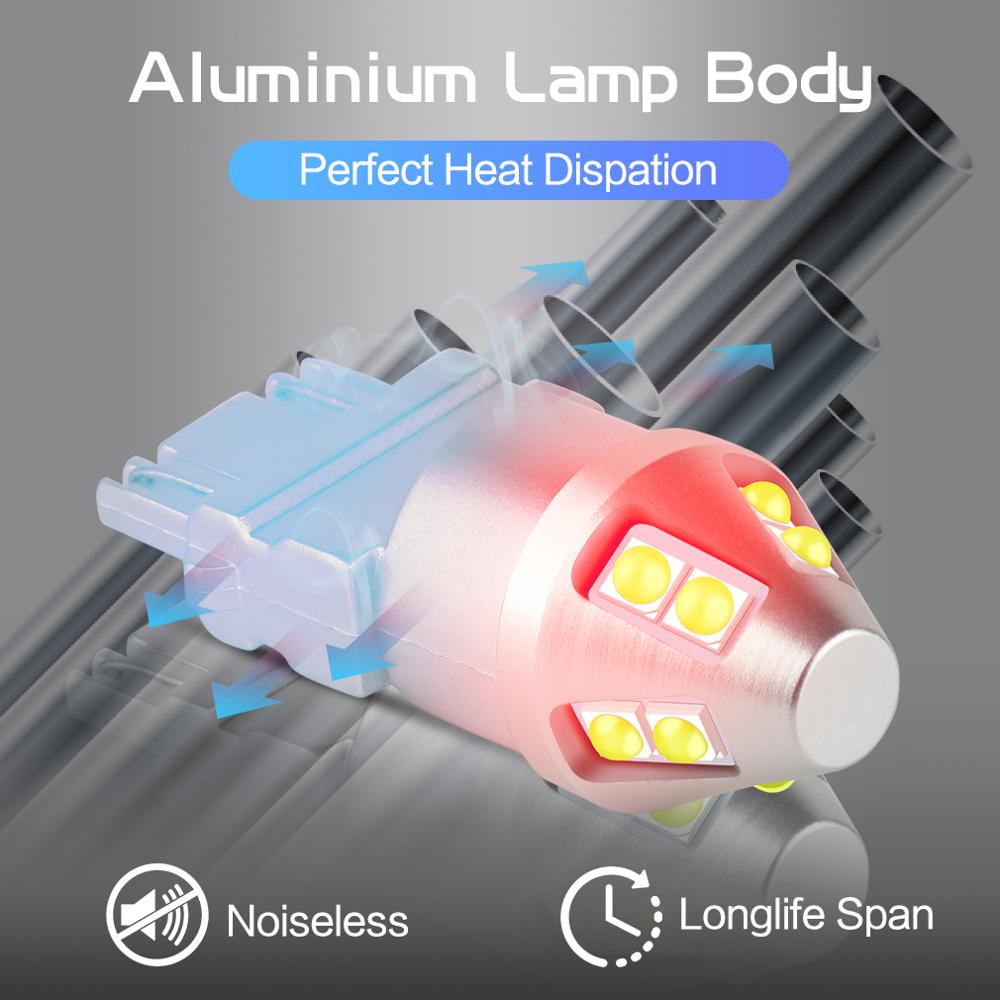 T20 Led 7440 7443 T25 3157 bombilla W21W W21/5W WY21W P27 7W Led 3030 Chips BA15S P21W BAY15D P21/5W BAU15S PY21W luces de señal de coche