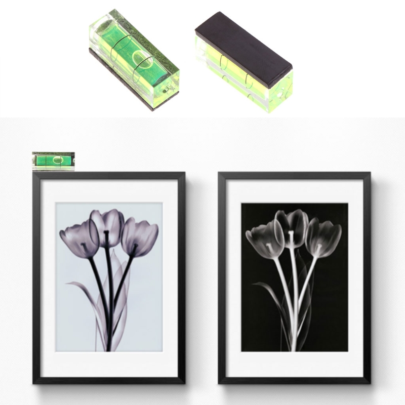 896B Mini Bubble Level Picture Hanging Measuring Tools with Magnetic Stripe 29x11x10mm