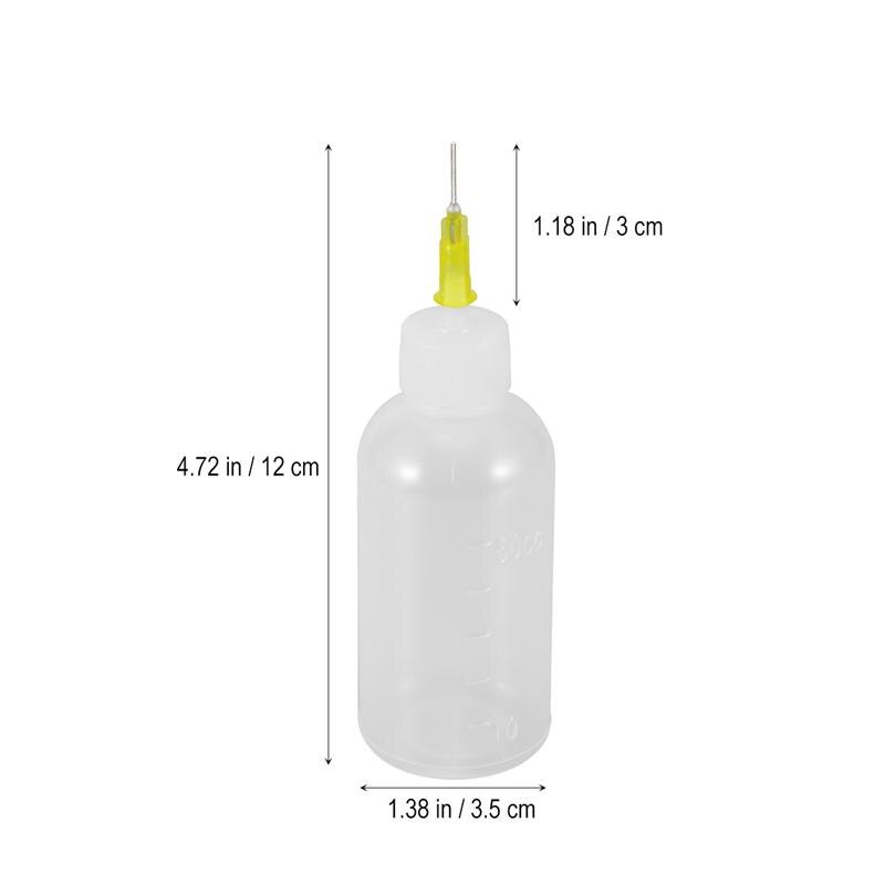 6 stk tomme nålespidsflasker multifunktionel præcisionsnålespidsapplikator klemflasker flydende limdropper dispenser