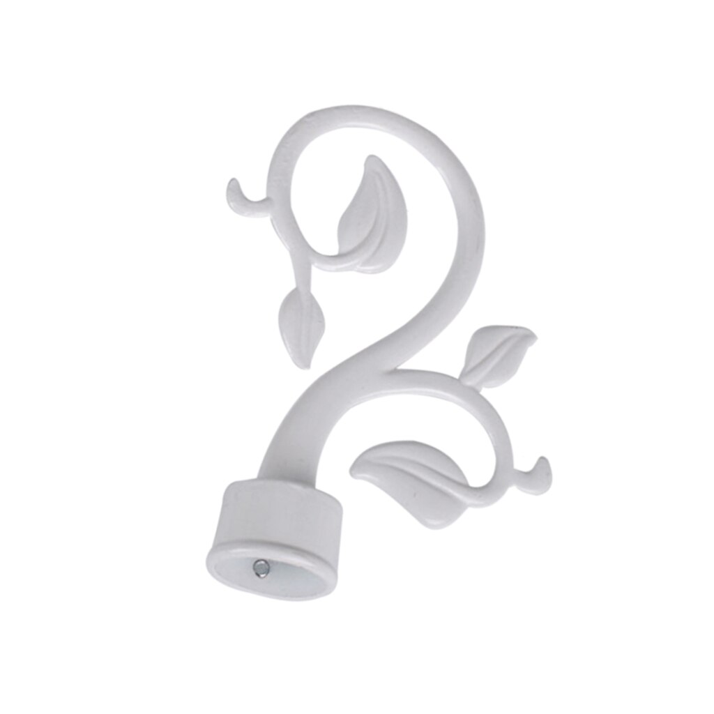 Various Curtain Pole Finials Window Panel Rod Decorative Ends Head - 1 Pcs PICK: White L