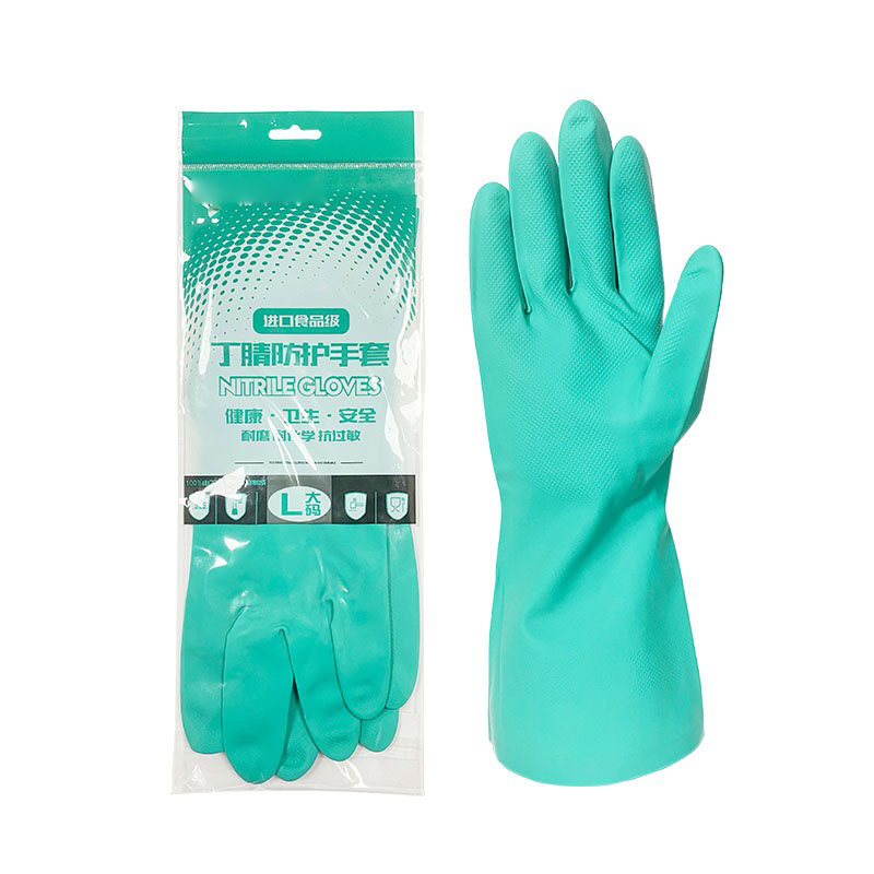 Dikke nitrilhandschoenen - Chemisch zuurbestendig Waterdicht Handschoenen met lange mouwen Schilderen Wassen Keuken Huis Tuin Latexvrij
