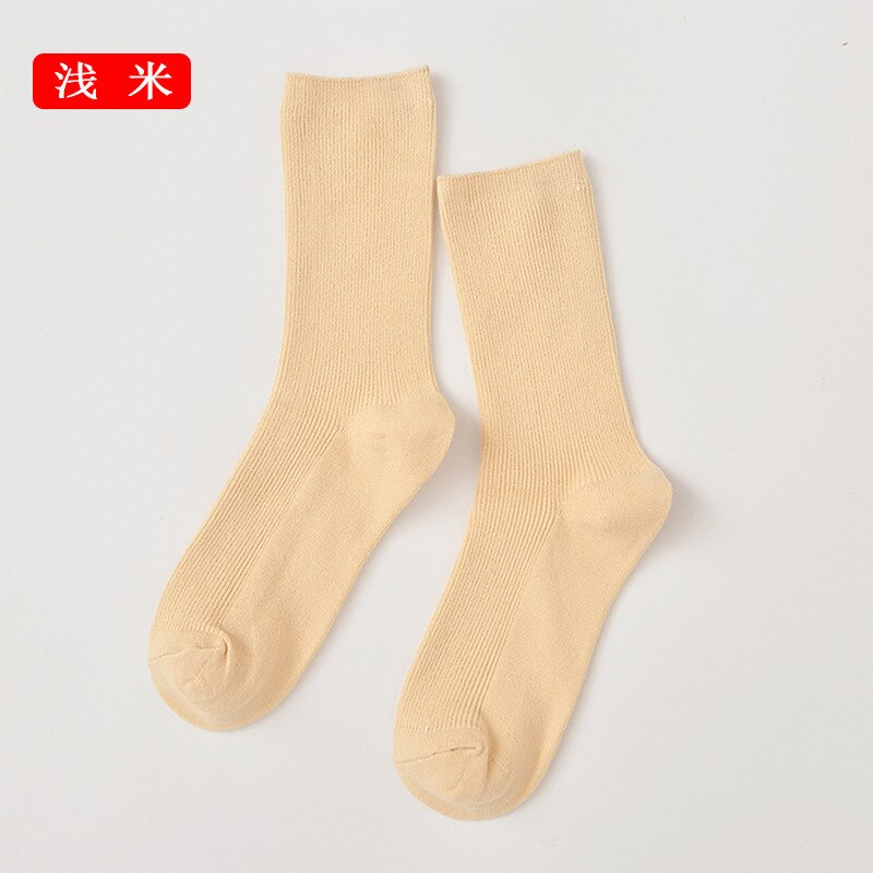 Men Women Retro solid color Harajuku Korean Cute Socks Sox: 12