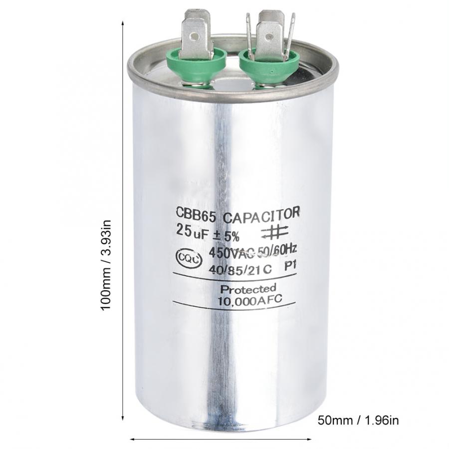 450V AC Motor Capacitor Air Conditioner Compressor Start Capacitor 25UF