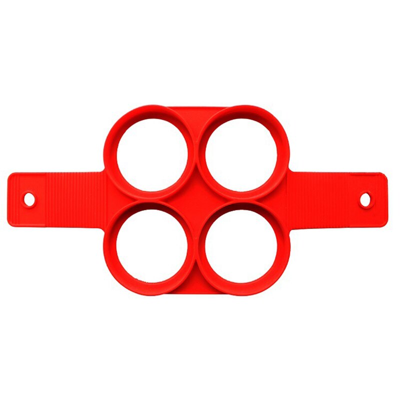 Pannenkoek Maker Meerdere Vormen 4 Gaten Anti-aanbak Siliconen Bakvorm Ring Gebakken Ei Mold Voor Familie Koken Bakken Accessoires: B