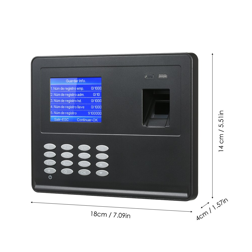 Fingerprint Attendance Machine Intelligent Biometric Fingerprint Time Attendance Machine Time Clock Recorder Device Employee