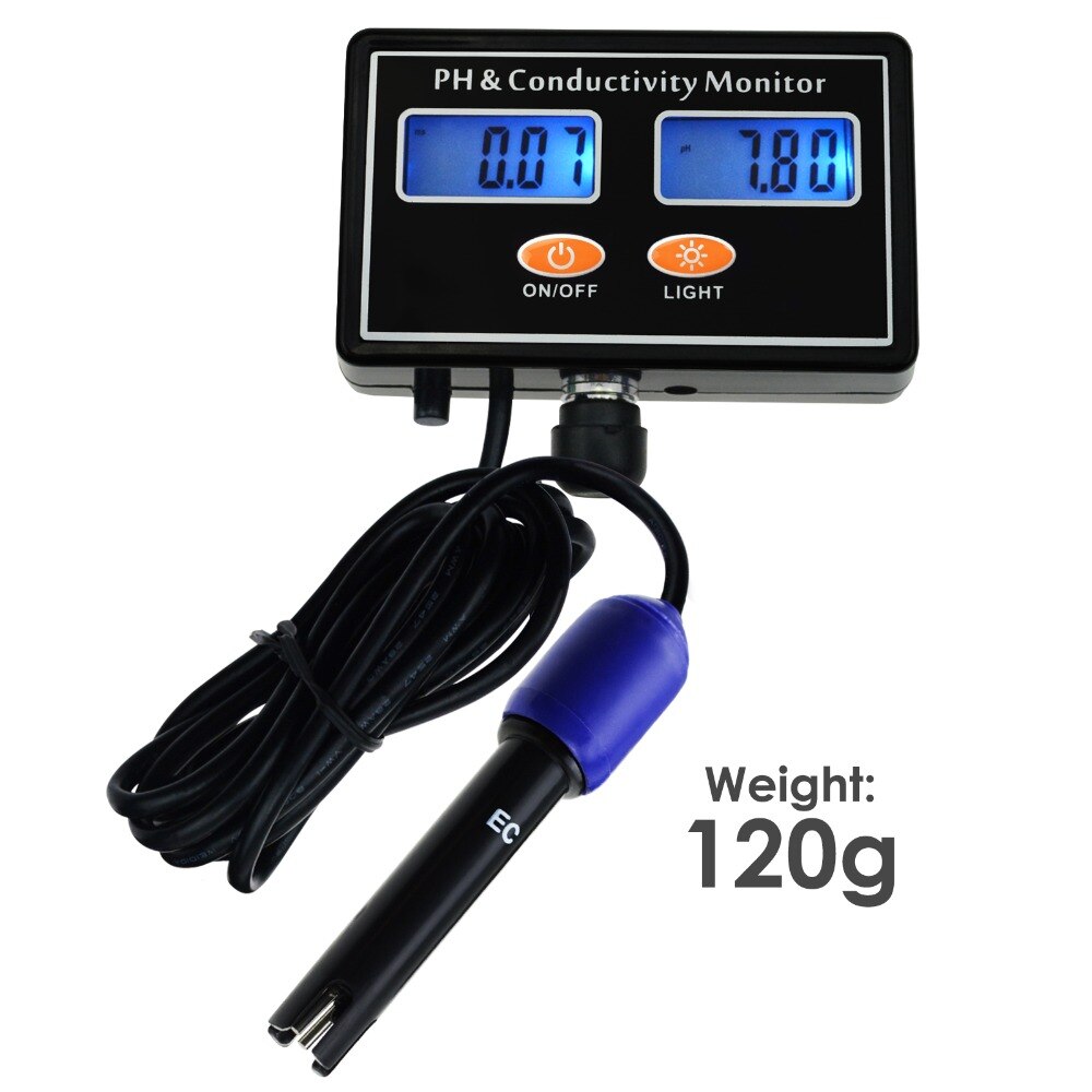 Medidor de PH/conductividad de la EC en línea, ATC, Monitor de del agua, monitoreo continuo en tiempo Real, montable en la pared y recargable