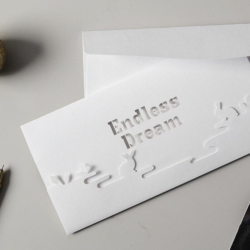 Mirror Reflection Animal Series Greeting Card Double-layer Hollow 3D Birthday Card Teacher Mother's Day Blessing