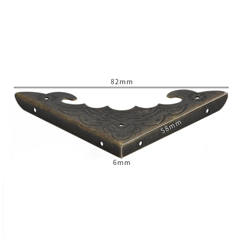 Boîte à bijoux en laiton antique, protecteur d'angle en bois, protection pour la maison, coins décoratifs, couvercle de protection d'angle, , 4 pièces: Orange