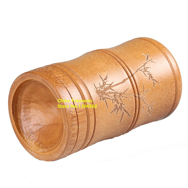 Chinese Bamboo Brush Pot Pen Container Penholder Calligraphy Brush Pen Holder