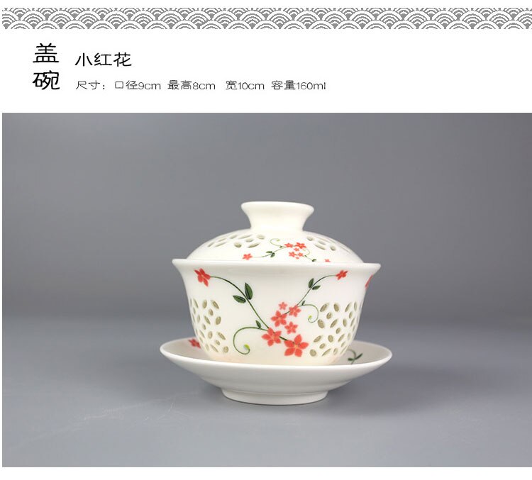 Tea set Include 1 Pot 1 Saucer, gaiwan,Beautiful and easy teapot kettle,Blue and white porcelain gaiwan