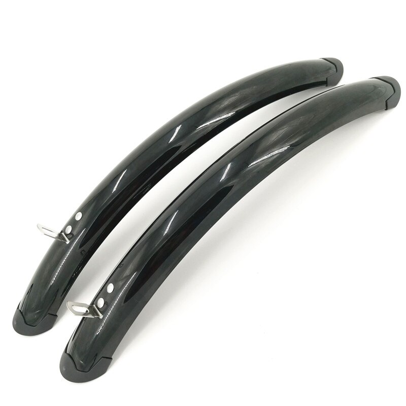 1 Paar Fiets Voor Achter Fenders Retro Bike 700C 23C 25C Spatbord Vleugel Road Fiets Spatbord Spatbord Lichtgewicht Onderdelen: black front andrear