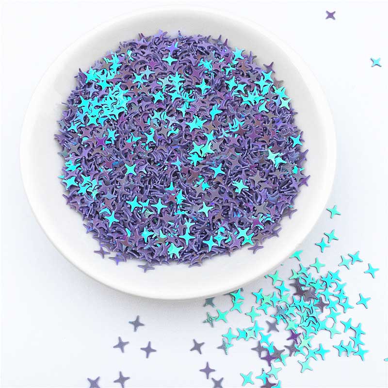 4 mm vierpuntige ster kruis ster pailletten pvc kristal modder flitsende nagels schoonheid make-up kralen bruiloft feest gooien confetti  jj350: 13