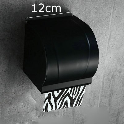 Zwarte Ruimte Aluminium Badkamer Hardware Handdoek Plank Handdoek Bar Papier Houder Doek Haak Zeepbakje Handdoek Ring: Paper Box A only