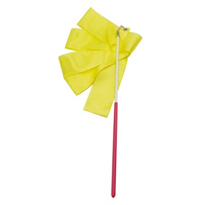 Gymnastique rythmique ruban coloré fille Ballet danse ruban enfant Maillot gymnastique entraînement juste corps artistique gymnastique Equipmet: YELLOW / 2Meter