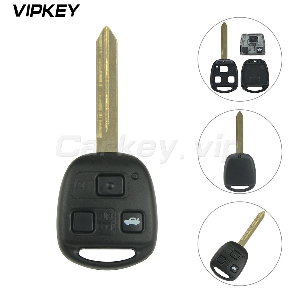 Remotekey 434 Mhz 736670-A 3 Knoppen Afstandsbediening Sleutel Fob Voor Toyota Avensis 2004 2005 2006 2007 4d70 Chip toy47 Autosleutel
