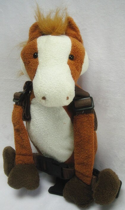 Cute 2 in 1 Harness Buddy Baby Safety Harnesses Animal Toy Backpacks Bebe Walking Reins Toddler Leashes Kid Keeper Carriers: horse