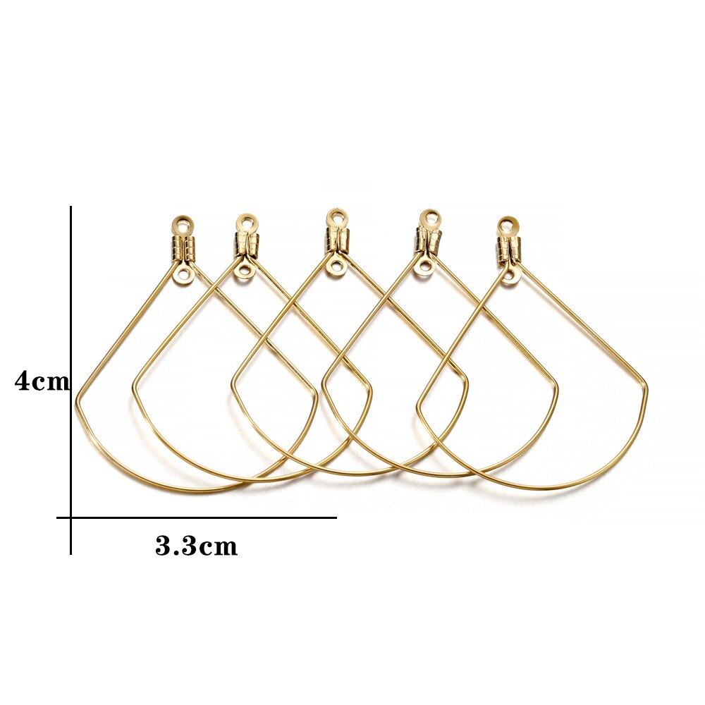 10/20 stuks roestvrijstalen oorbellen geometrische vorm hangers connector bevindingen sluitingen haken voor doe-het-zelf sieraden maken accessoires: Paars