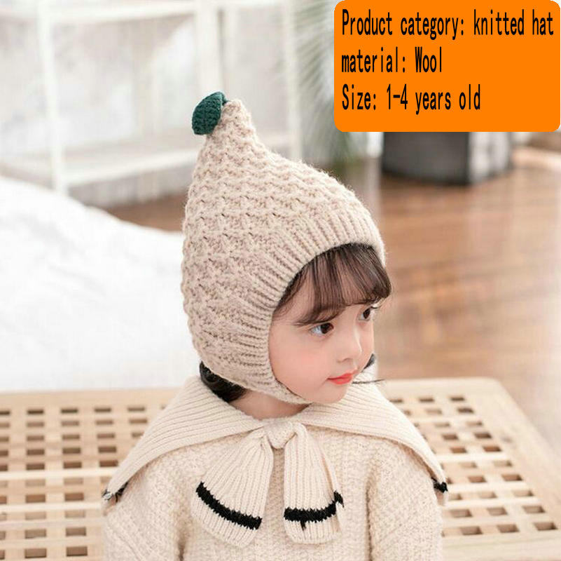 Sombreros de otoño e invierno para niños gorra con protección para las orejas gorro de punto gorro cálido para niños