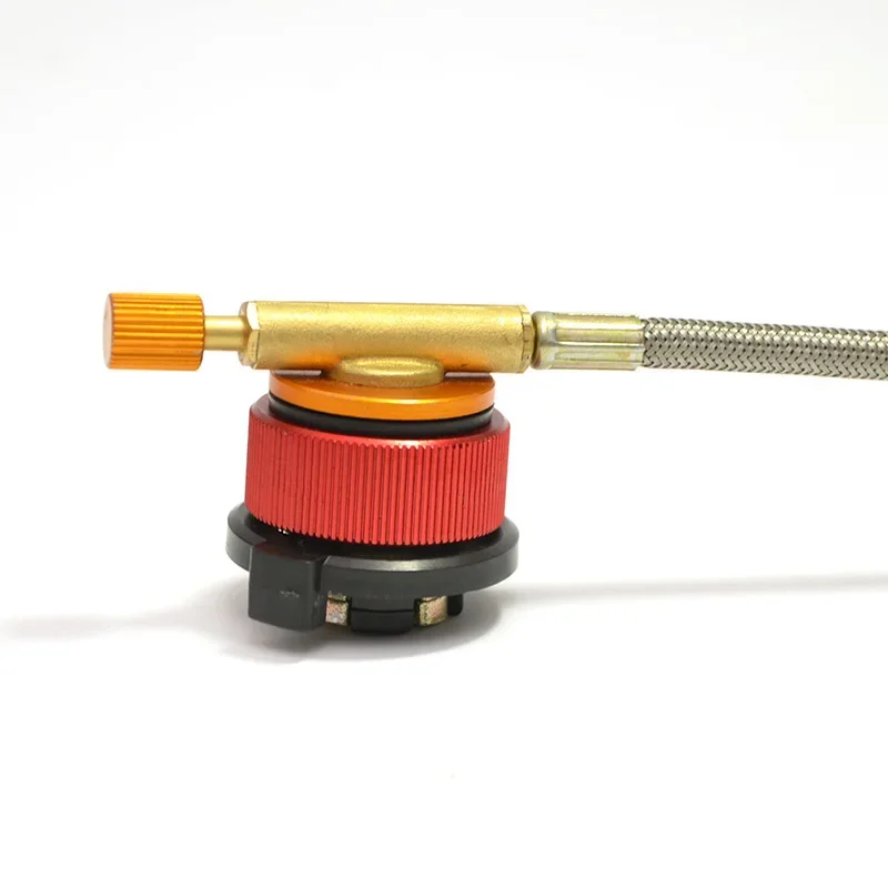 Convertidor de estufa de Gas para acampar al aire libre, cabezal de enlace de quemador de Gas, adaptador de tanque de Gas de aluminio, adaptador de llenado de propano para estufa de Camping al aire libre