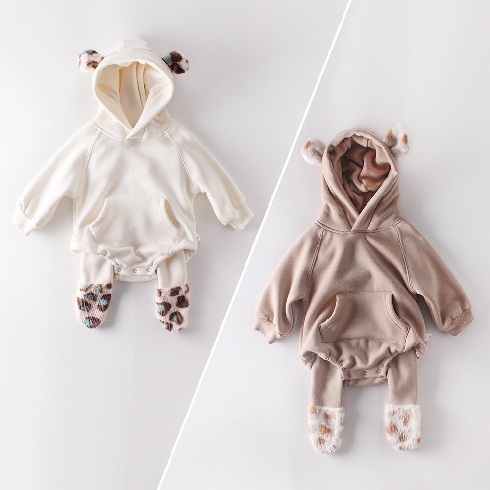 Body dessin animé pour bébé fille | Vêtements pour bébés filles, longues manches, combishort pour garçons, combinaison coréenne ours pour bébé