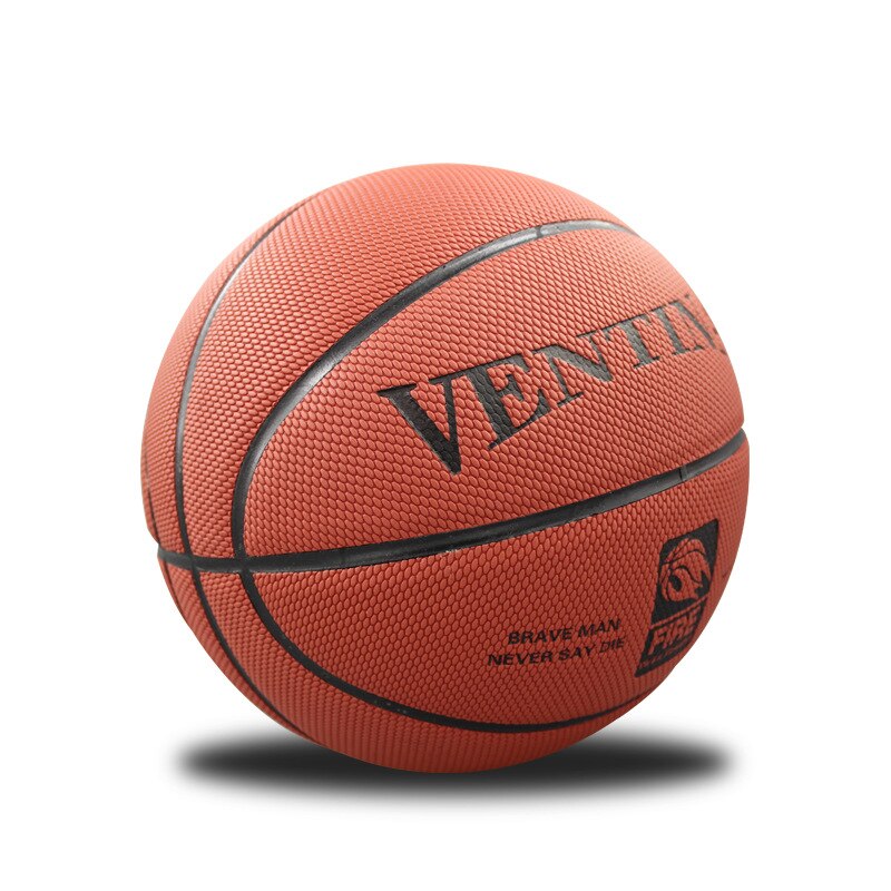 Hygroskopisk skridsikker pu blødt læder basketball udendørs indendørs basketball træning slidbestandig størrelse 7 basketball: Rød