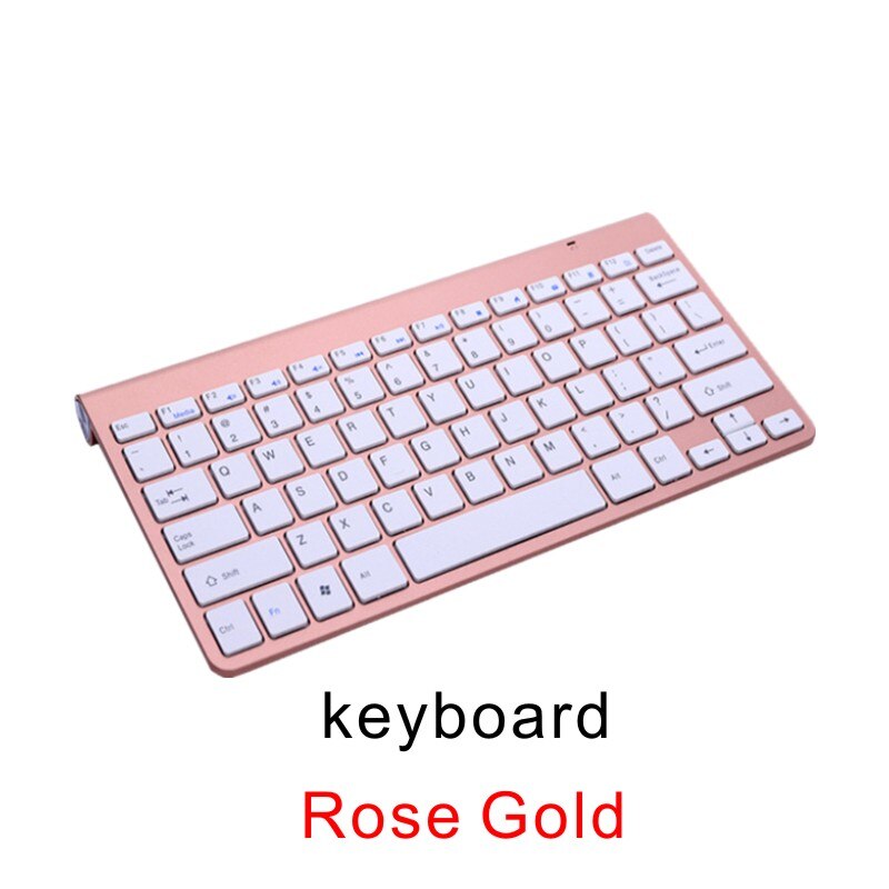 HXB Keyboard Mouse Wireless Keyboard and Mouse Combo MINI Ultra Slim Ergonomic Mouse Keyboard For Macbook Laptop PC Notebook MI: keyboard  rose gold