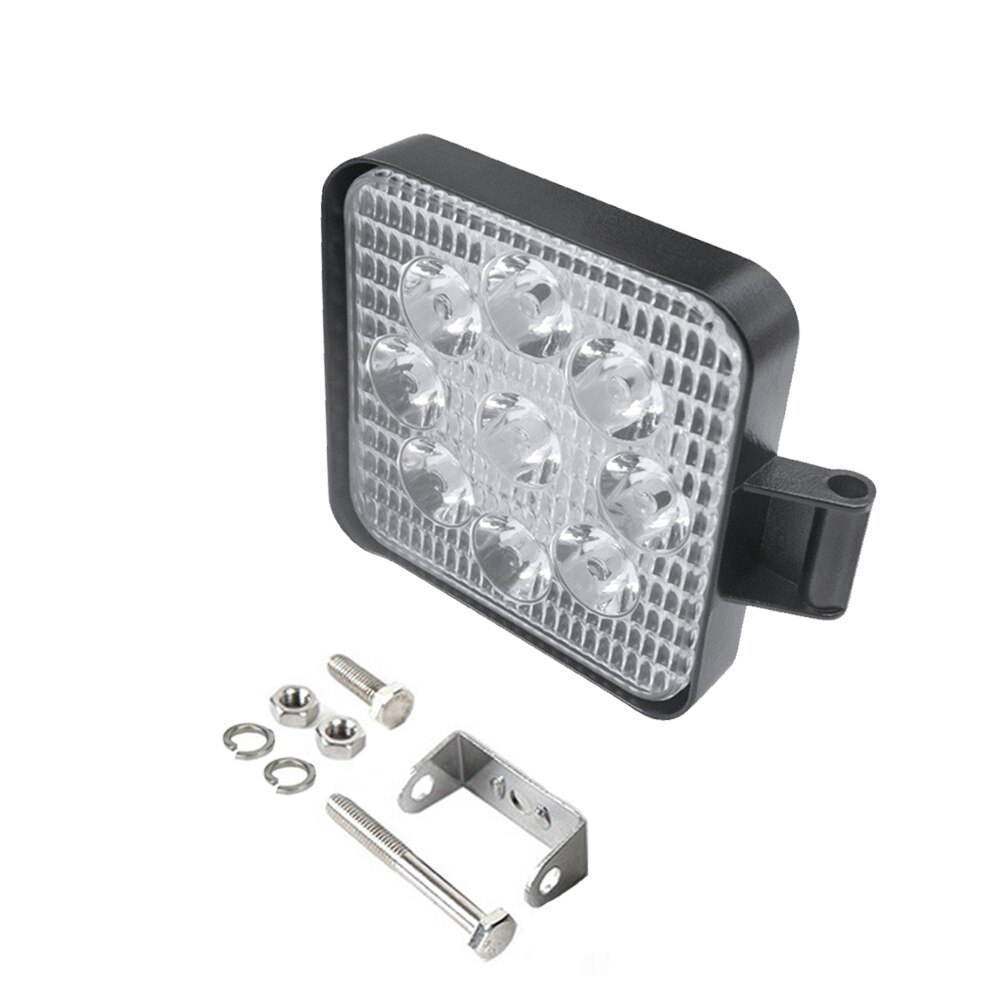 27W Work Light 12V Car LED Spotlight 9 LED Square Lights Auto Truck Off Road Mini Led Offroad Night Driving Lighting Fog Lamp
