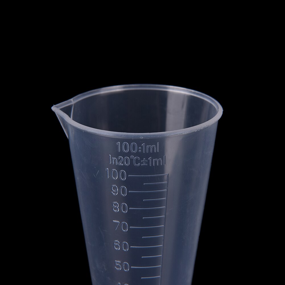 50ml / 100ml Transparent Plastic Cone Measuring Cup With Scale Graduated Cylinders School Laboratory Kitchen Measure Accessories