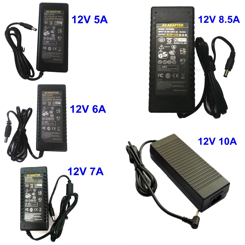 12V Schalt Netzteil 12V 3A 4A 5A 6A 7A 8.5A 10A 60W 72W 84W 102W 120W LCD Monitor LED-streifen AC DC Adapter Ladegerät