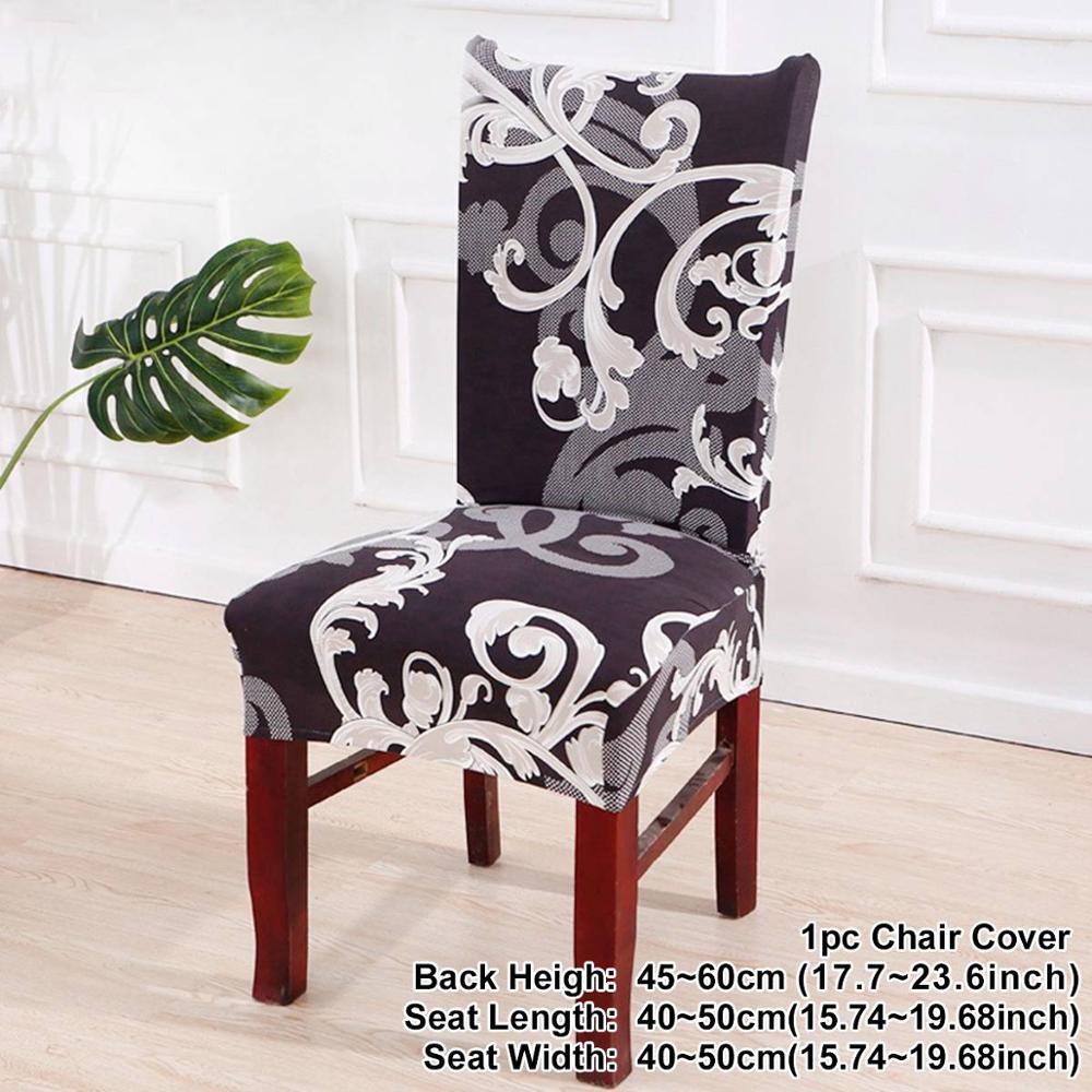 Housse de chaise élastique en spandex de style nordique royal, housse de siège de salle à manger extensible, housses de siège de chaise pour banquet de mariage, hôtel: Style 5
