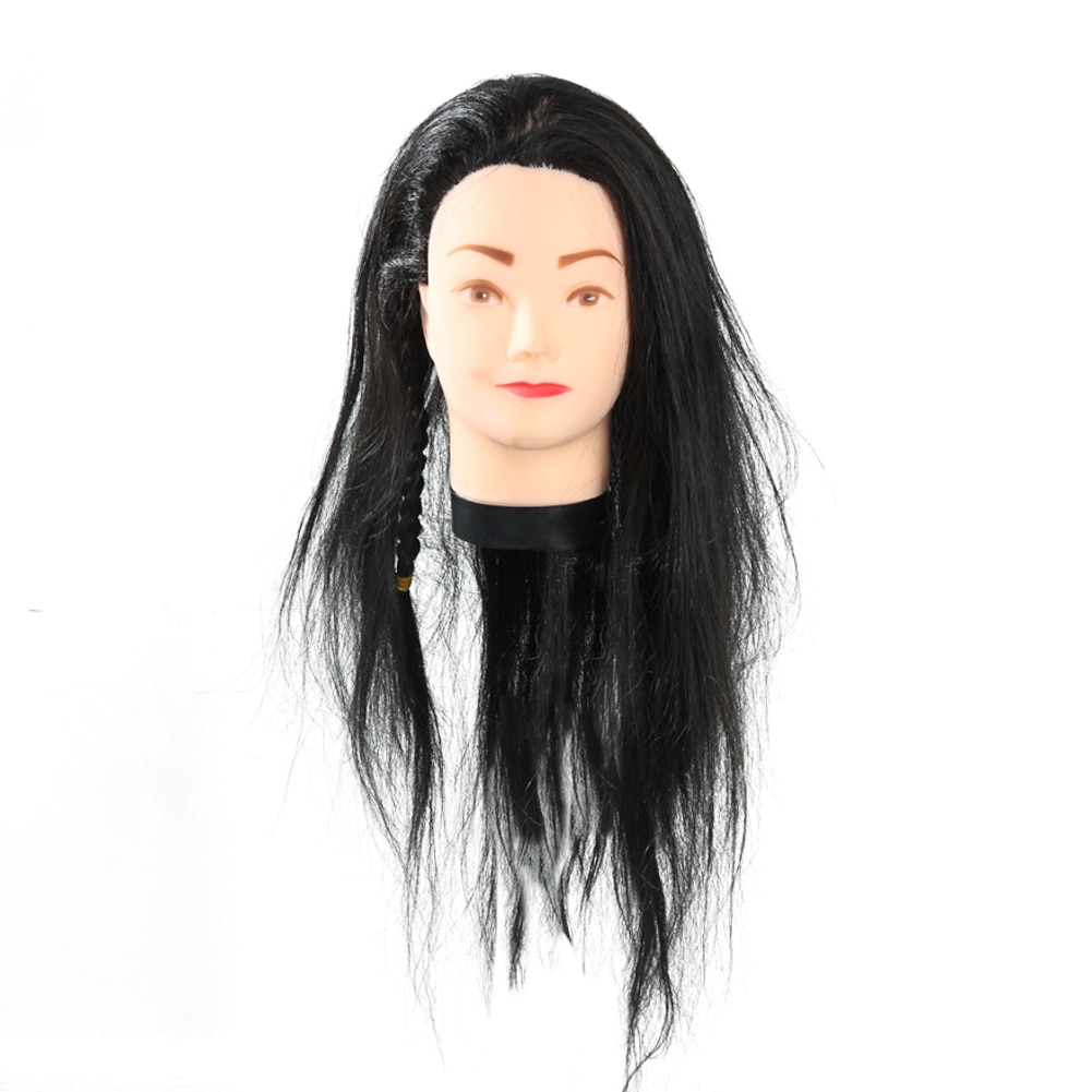 65Cm Pro Training Haar Styling Mannequin Hoofd Haar Lange Haar Kapsel Kappers Training Pop Vrouwelijke Mannequins Met Pruik: a