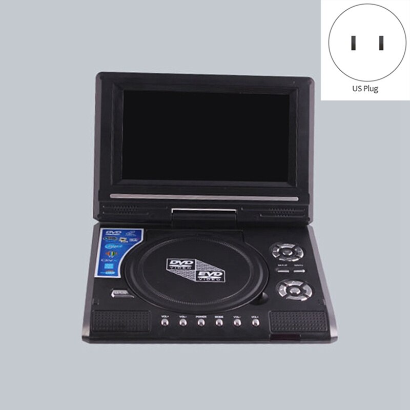 7.8 tommers tv hjemme bil dvd-spiller bærbar hd vcd cd  mp3 hd dvd-spiller usb sd-kort rca bærbar kabelspill 16:9 rotere lcd sn