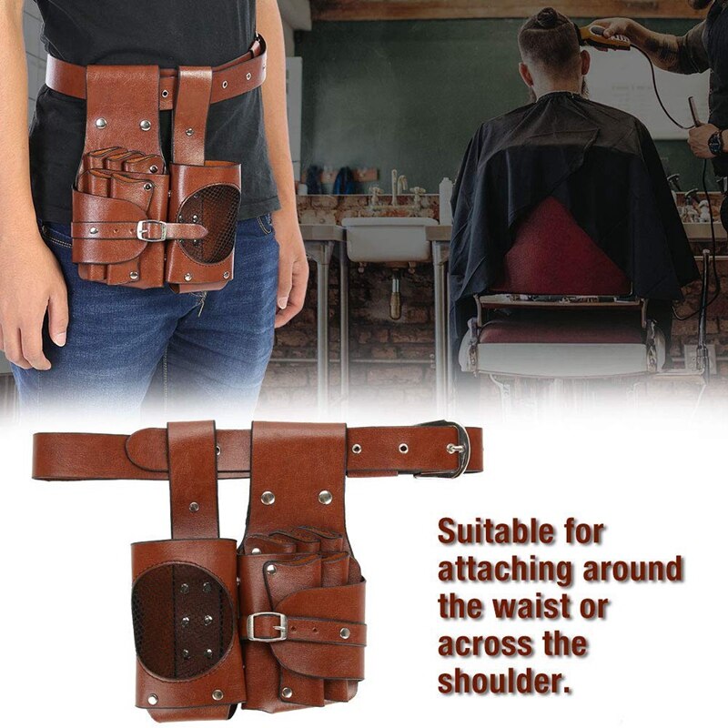 Auau-Kapper Tool Riem Kapper Professionele Pu Waterdicht Taille Pouch Voor Schaar Kam Clip Opslag
