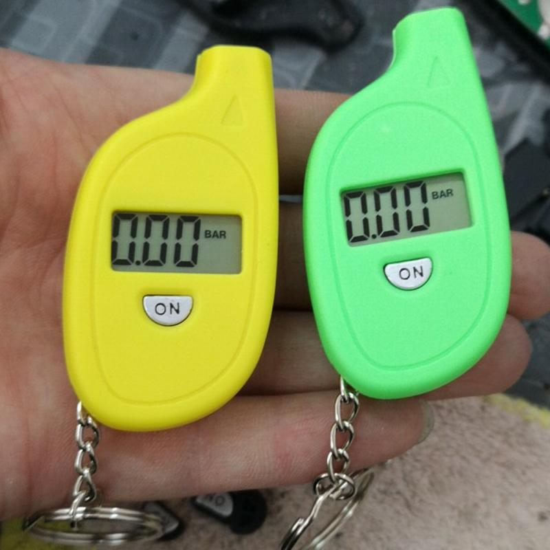 Portable Mini Keychain Tire Tyre Wheel Pressure Gauge Tester Digital Tire Pressure Measurement Monitor Diagnostic Tool