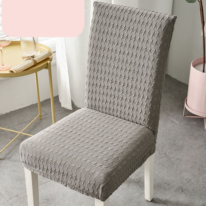 Super Thick Cotton Spandex Dining Chair Cover Stretch Universal High Back Chair Covers Machine Washable Chair Cover With Back: Dark Gray