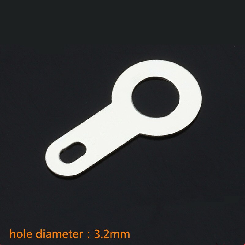 2000Pcs 3.2 Verzilverd Koper Enkele Kop Solderen Terminal Circular Weld Wasmachine Lassen Vel Solderen Lug