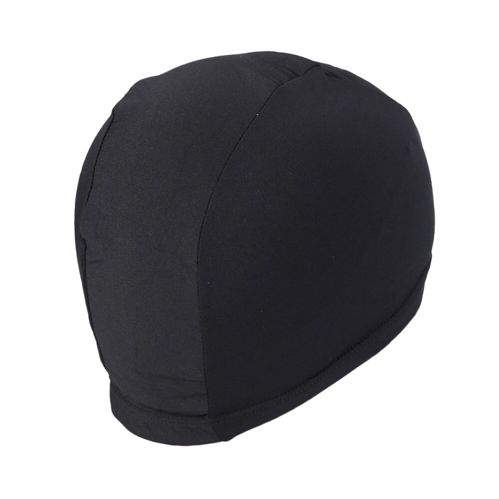 Bonnet de bain pour adultes, en tissu Polyester, pour hommes et Sports aquatiques (bleu clair)