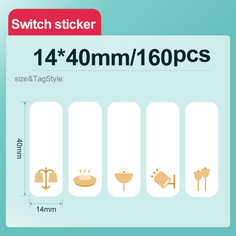 NiimBot D11/D110 label paper name sticker books stationery box textbook homework box waterproof self cartoon sticker: Switch sticker
