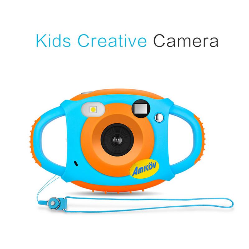 AMKOV 1.77 inch HD Kleuren Scherm Camera Mini kinderen Zachte Siliconen Camera 5 Mega Pixels Zelfportret Spiegel