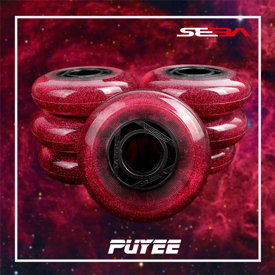 SEBA-ruedas de patín en línea Puyee Star, 100% originales, dureza 82A, Slalom, para Patines de estilo libre, 72, 76 y 80mm, 8 Uds.
