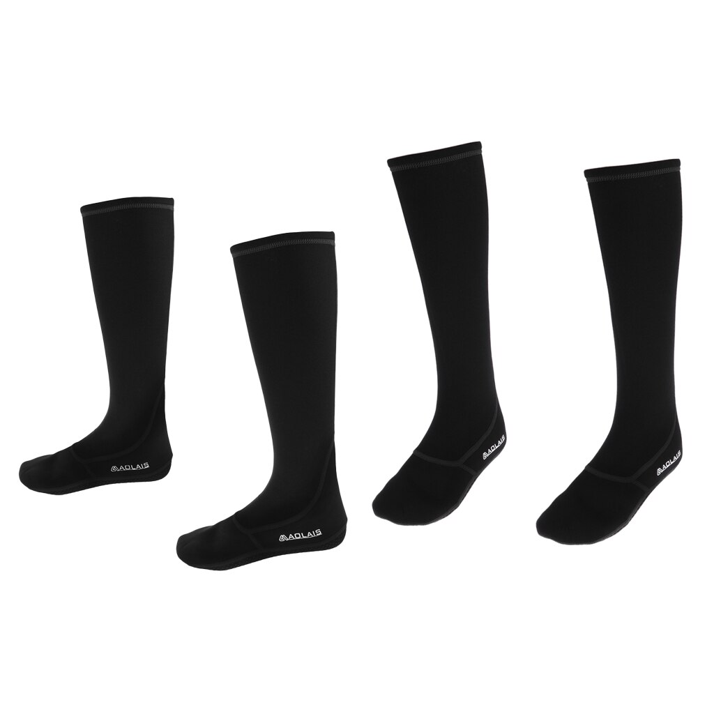 2 Paare 3MM Neopren Tauchen Socken Strümpfe Schnorcheln Stiefel, L &Ampere; M-Schwarz