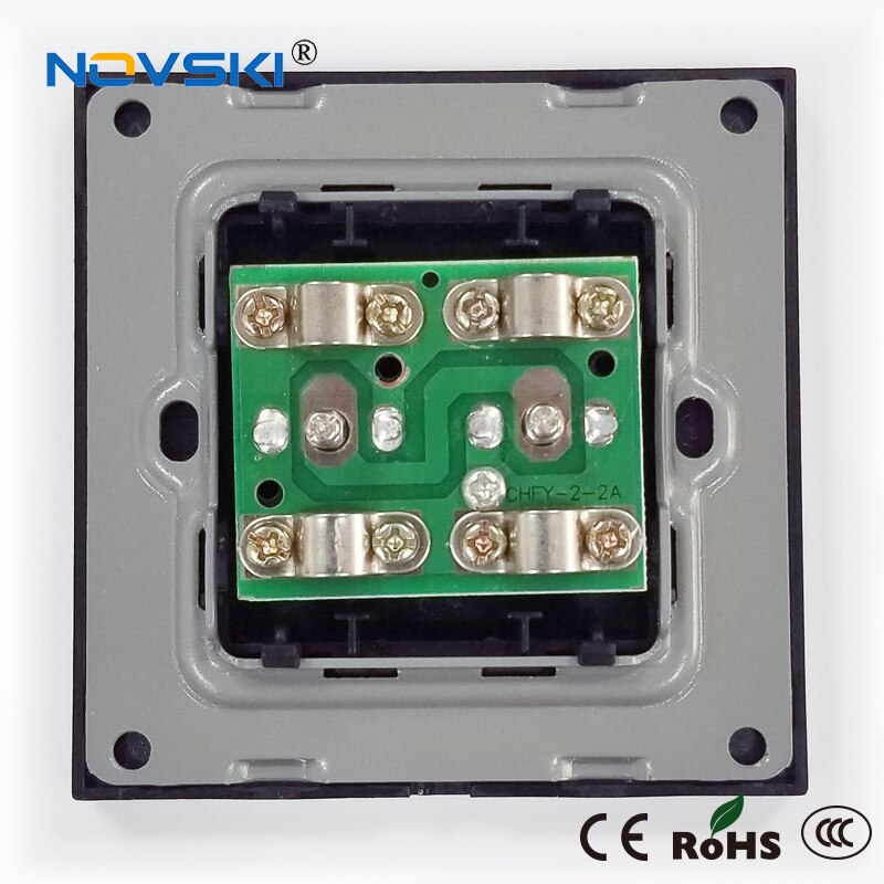 Di lusso doppio antenna TV Presa A Muro Argento placcato il Doppio Coassiale Montaggio A Parete Piastra Frontale di Presa di Uscita di Cristallo Temperato di Vetro