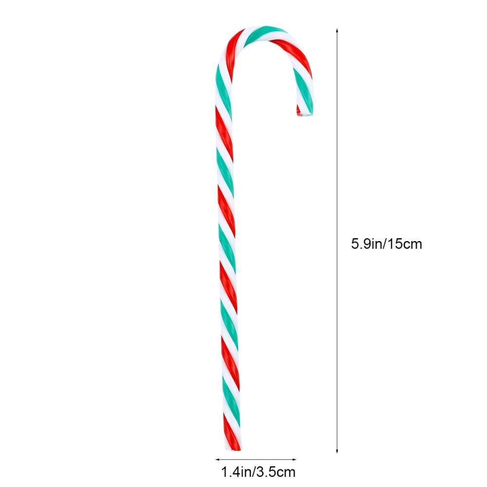 12 stuks decoratieve hangers in de vorm van een zuurstok, hangende kerstboomdecoratie in de vorm van een zuurstok