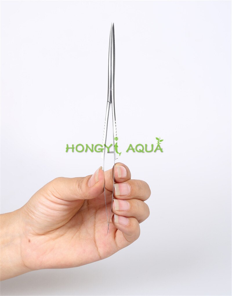 HongYi, tijeras acuáticas de acero inoxidable para plantas acuáticas, primavera recta, onda curva, nunca oxidada, igual que la de ADA