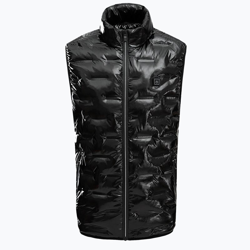 ZYNNEVA Intelligent chauffage gilet hommes femmes auto chauffé gilet hiver coupe-vent randonnée ski sans manches veste GC1115: Noir / XXL