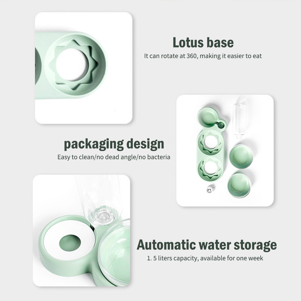 Double Pet Bowls Dog Food Water Feeder Stainless Steel Pet Drinking Bottle Feeder Cat Puppy Feeding Bowl Small Pet Supplies