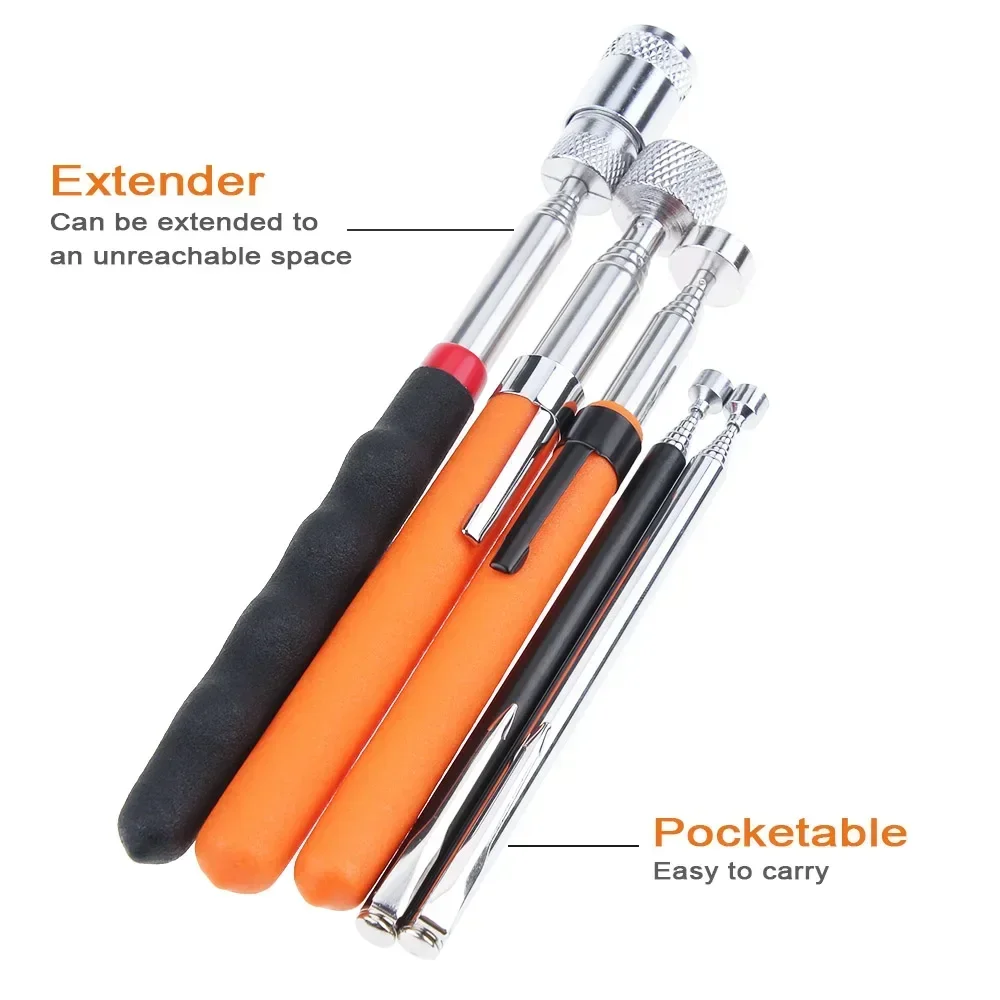 Penna magnetica telescopica Lavorazione dei metalli Strumento pratico Capacità magnetica per raccogliere il mini penna con asta di raccolta regolabile per bullone dado